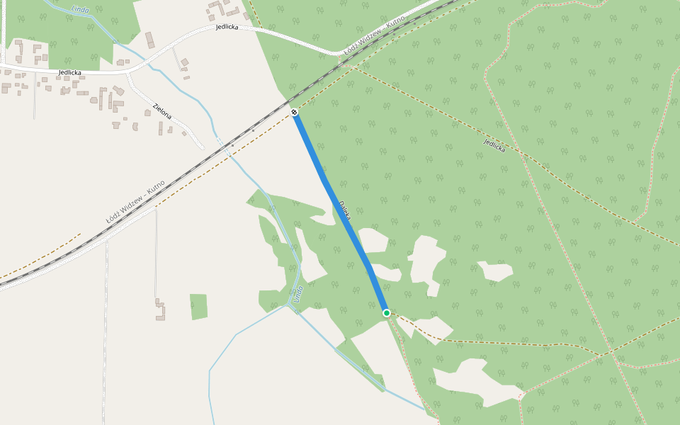 Daleka walking route map in Zgierz