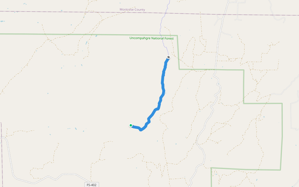 Spring Creek walking route map in Montrose