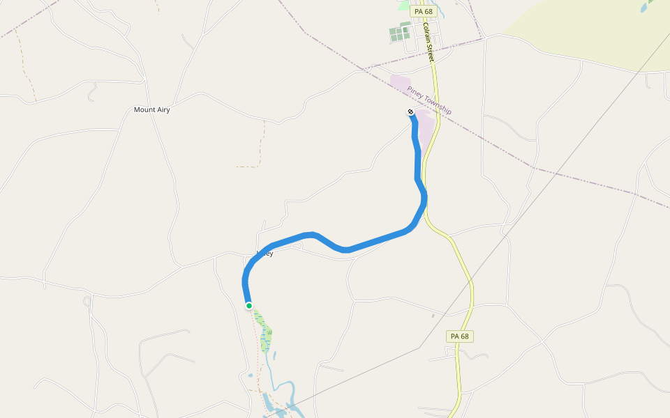 Sligo Spur walking route map in Rimersburg