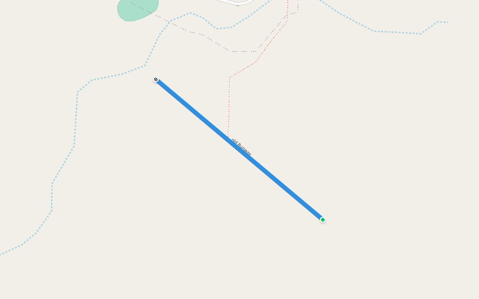 old Runway walking route map in Canteen Creek