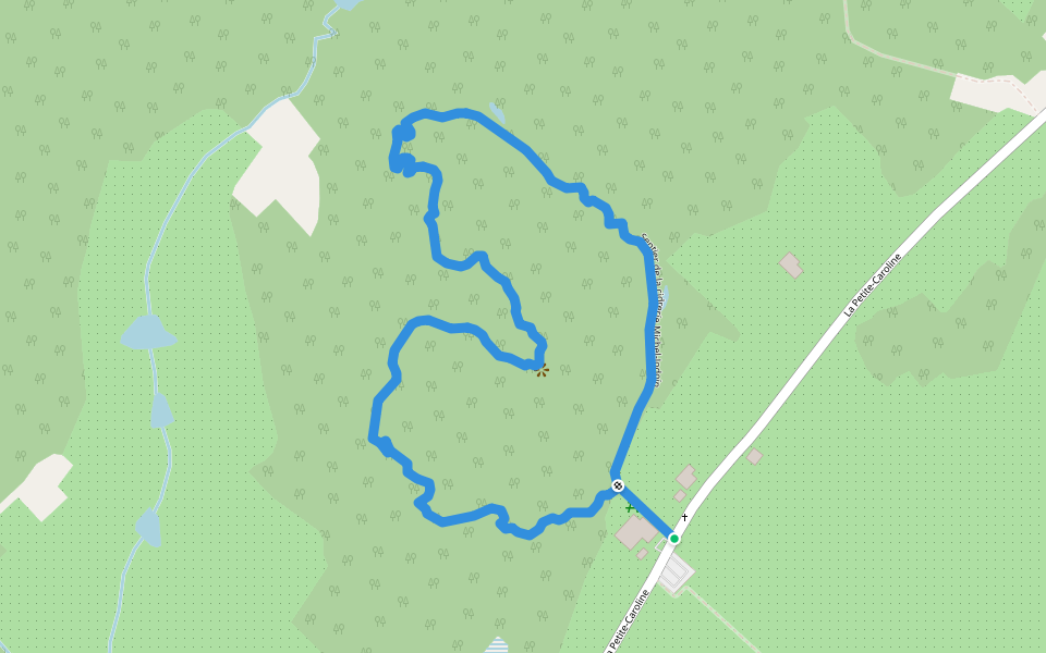 Sentier de la cidrerie Michel-Jodoin walking route map in Rougemont