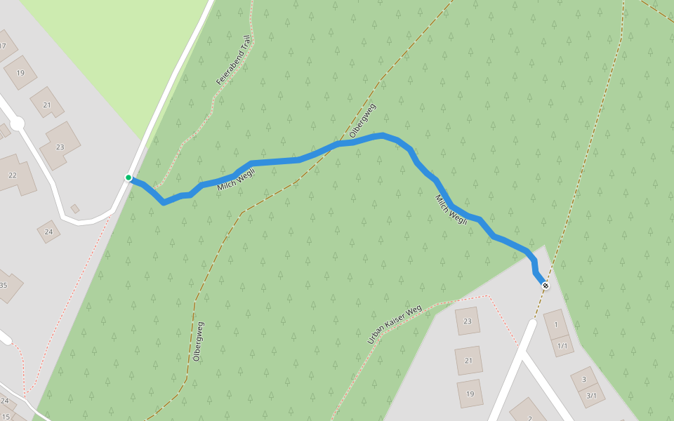 Milch Wegli walking route map in Schonach im Schwarzwald