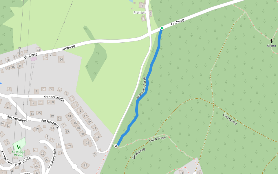 Feierabend Trail walking route map in Schonach im Schwarzwald