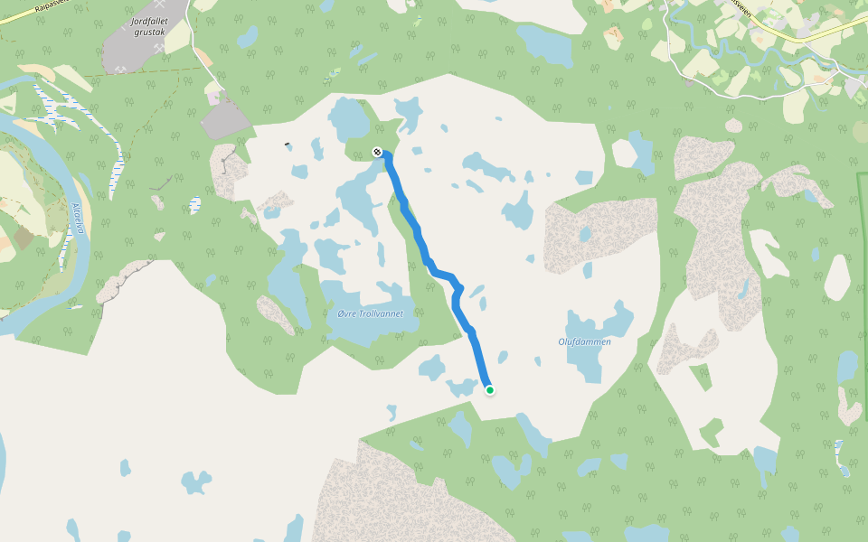 Trollstien walking route map in Alta