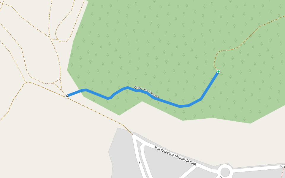 Trilho das Amoras walking route map in Mafra