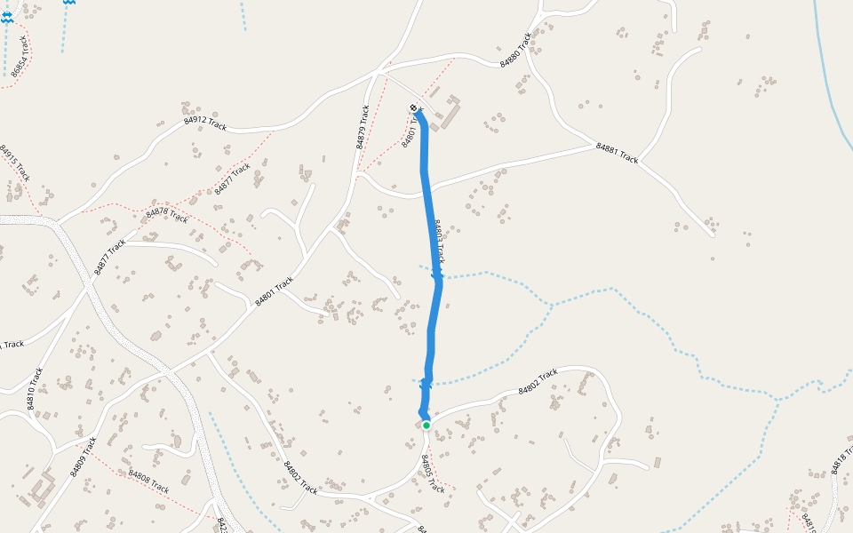 84803 Track walking route map in Cele