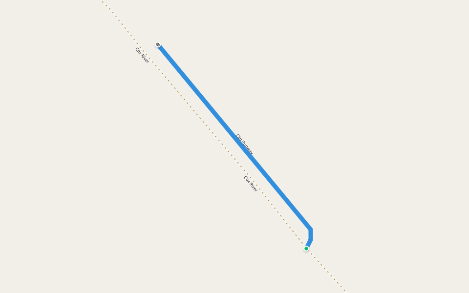 Old Runway walking route map in Arnold