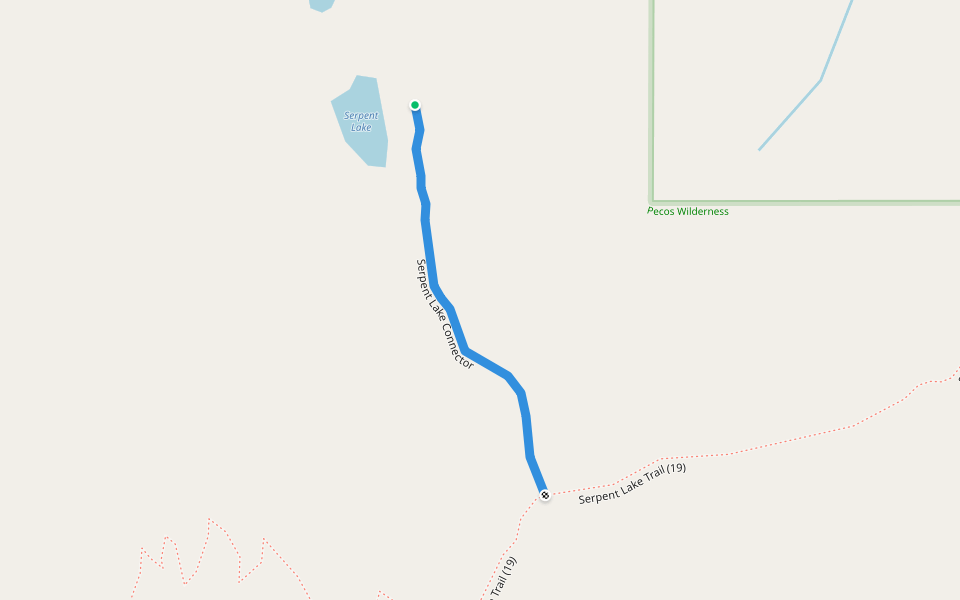 Serpent Lake Connector walking route map in Vadito