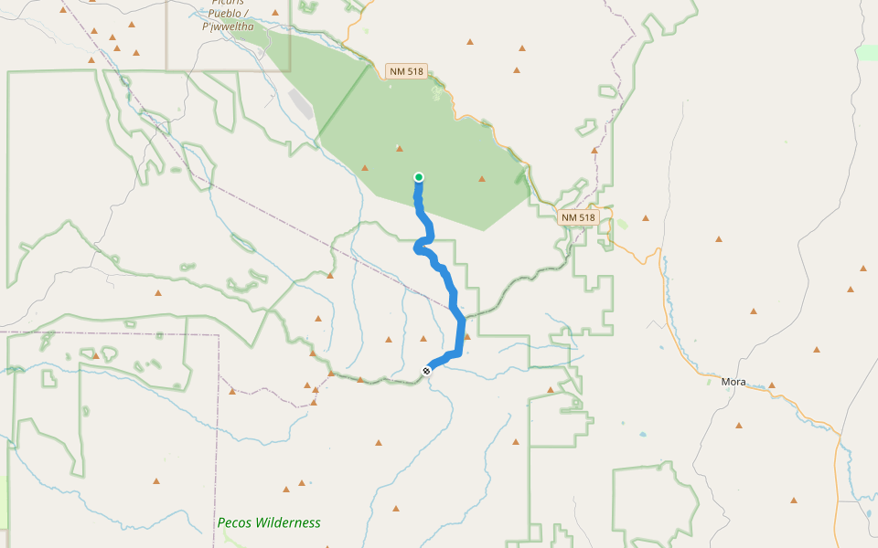 Divide Trail (36) walking route map in Vadito
