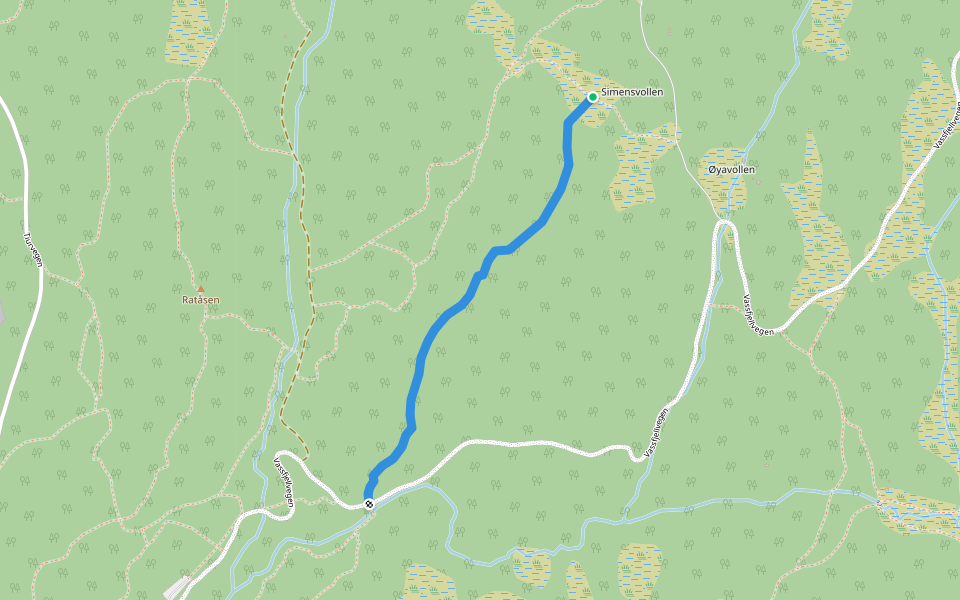 Kjerstistien walking route map in Søberg