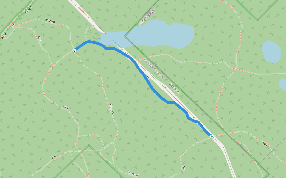 FD walking route map in Prévost