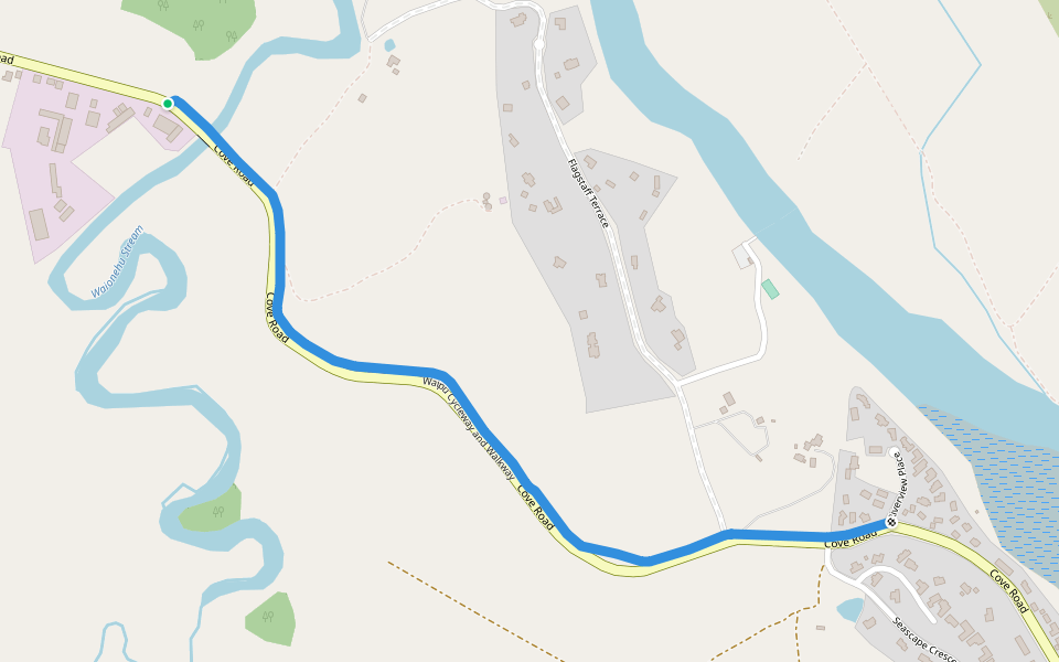 Waipu Cycleway and Walkway walking route map in Waipu