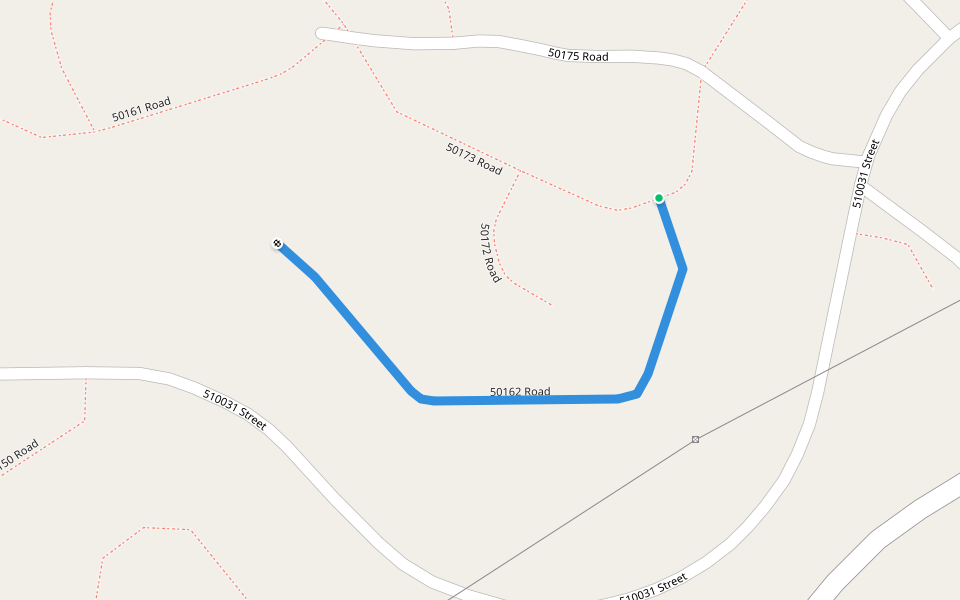 50162 Road walking route map in Malagazi