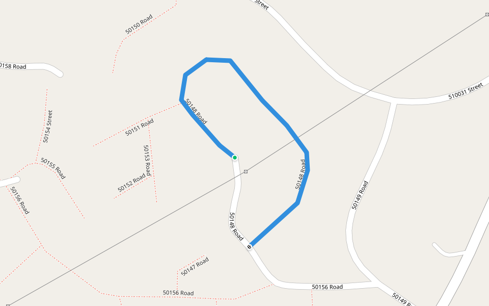 50148 Road walking route map in Malagazi