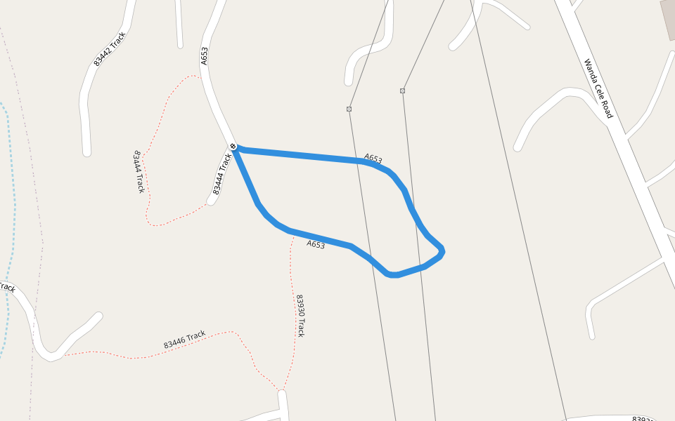 A653 walking route map in Malagazi