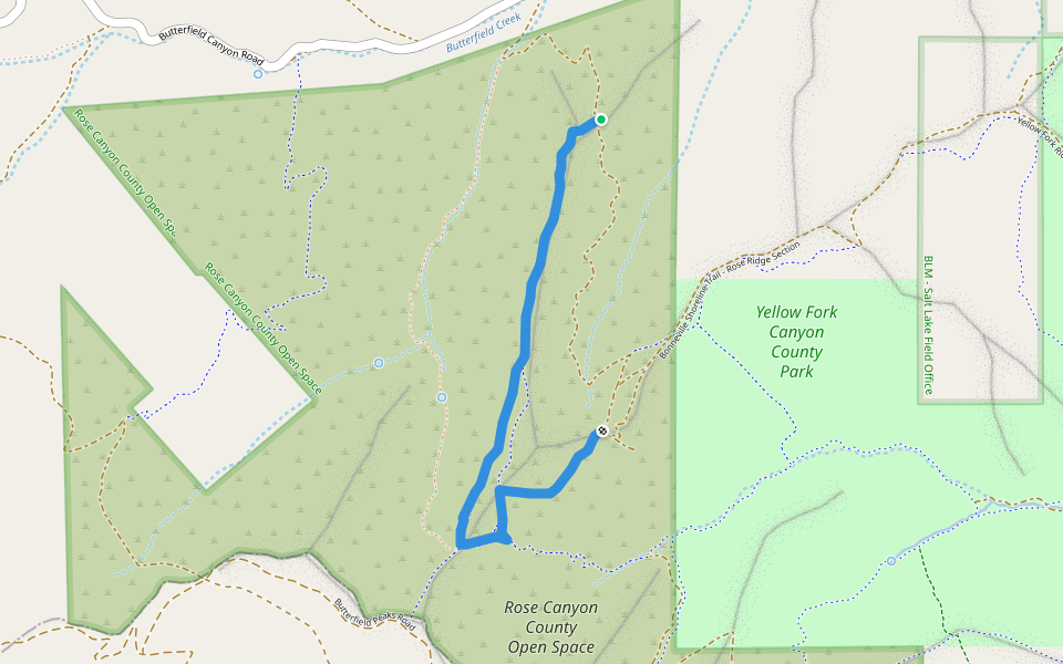 Stocking Fork Loop Trail walking route map in Herriman