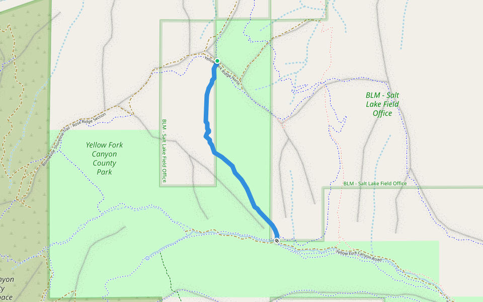 Turkey Hollow Trail walking route map in Herriman