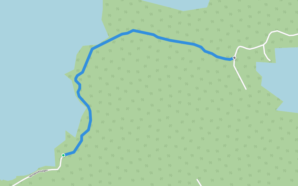 Sjöleden walking route map in Grönviken