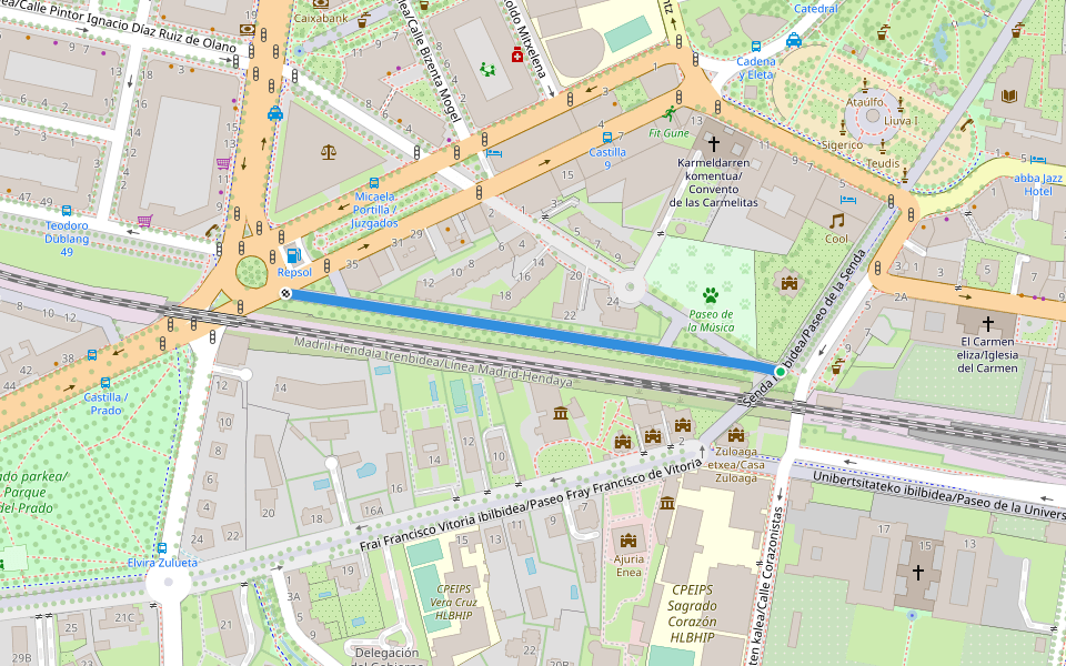 Carmelo Bernaola ibilbidea/Paseo Carmelo Bernaola