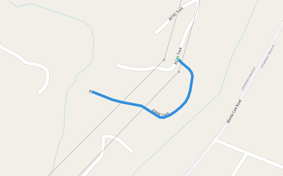 83898 Track walking route map in eManzimtoti