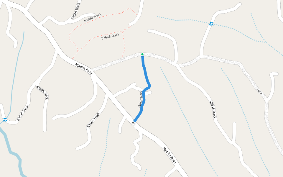 83663 Track walking route map in Malagazi