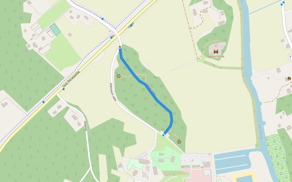 Levon polku walking route map in Söderkulla