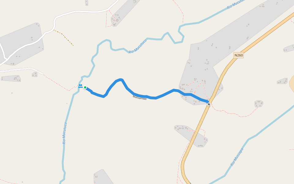 Matsamwe walking route map in Inchope