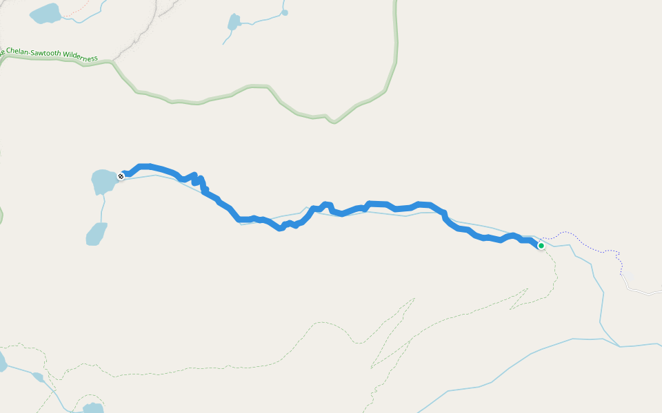 Crater Lake Trail #416 walking route map in Twisp