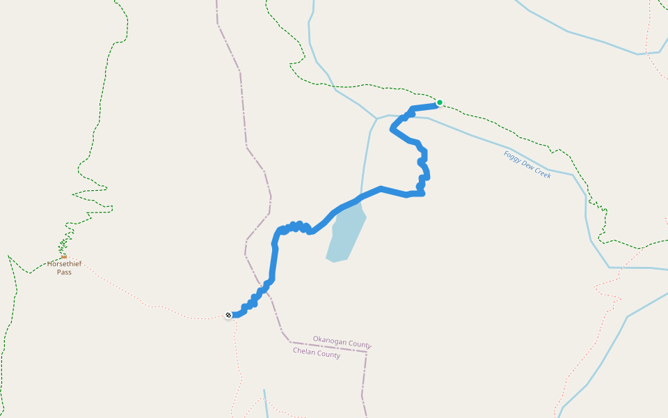 Sunrise Lake Trail #417B walking route map in Carlton