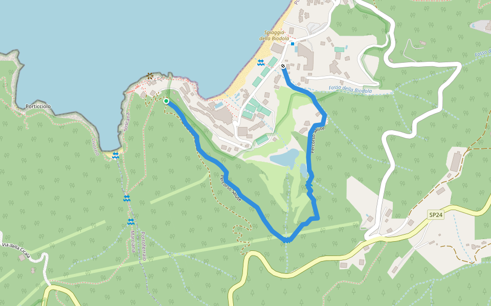 Percorso Salute walking route map in Scaglieri