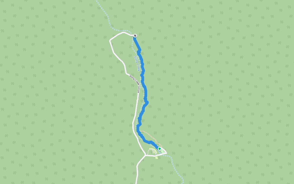 Stony Creek Circuit walking route map in Byfield