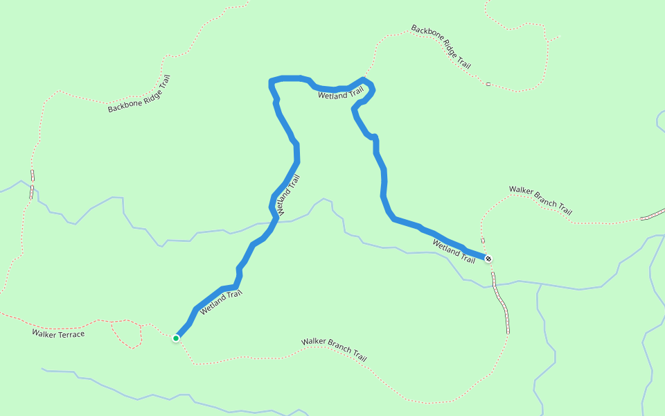 Wetland Trail walking route map in Ville Platte