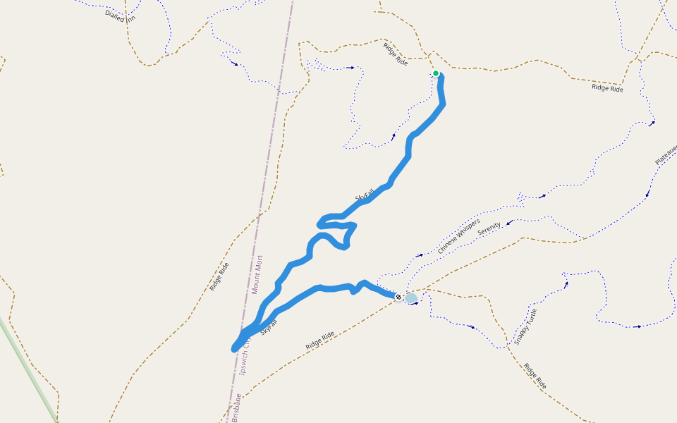 SkyFall walking route map in Mount Mort