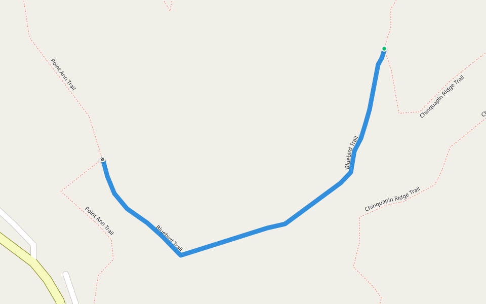 Bluebird Trail walking route map in McGregor