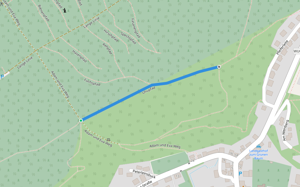 Uhupfad walking route map in Pappenheim