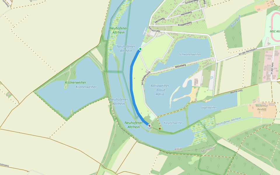 Michael-Baumann-Weg walking route map in Altrip