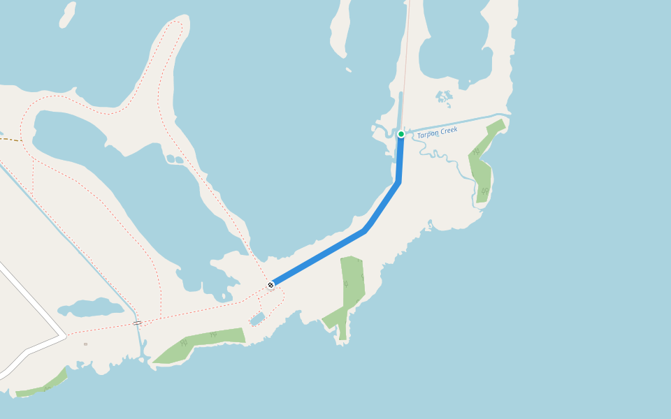Mangrove Trail walking route map in Summerland Key