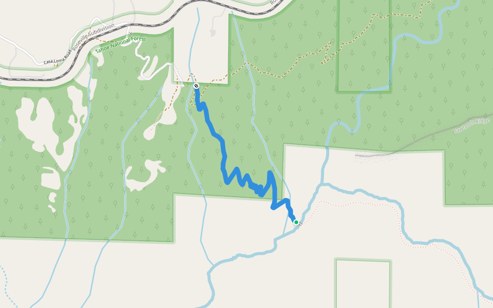 Euchre Bar Trail (11E25.1) walking route map in Alta
