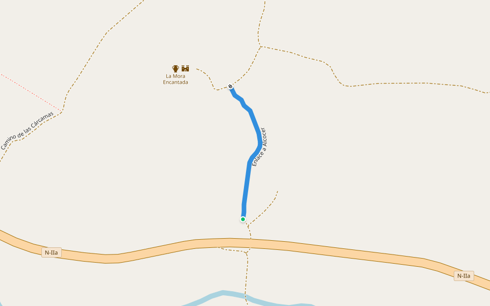 Enlace a Alcocer walking route map in Ateca