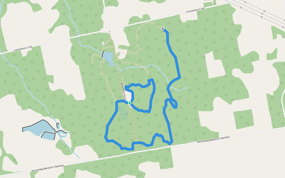 Maple Sugar Loop walking route map in Hanover