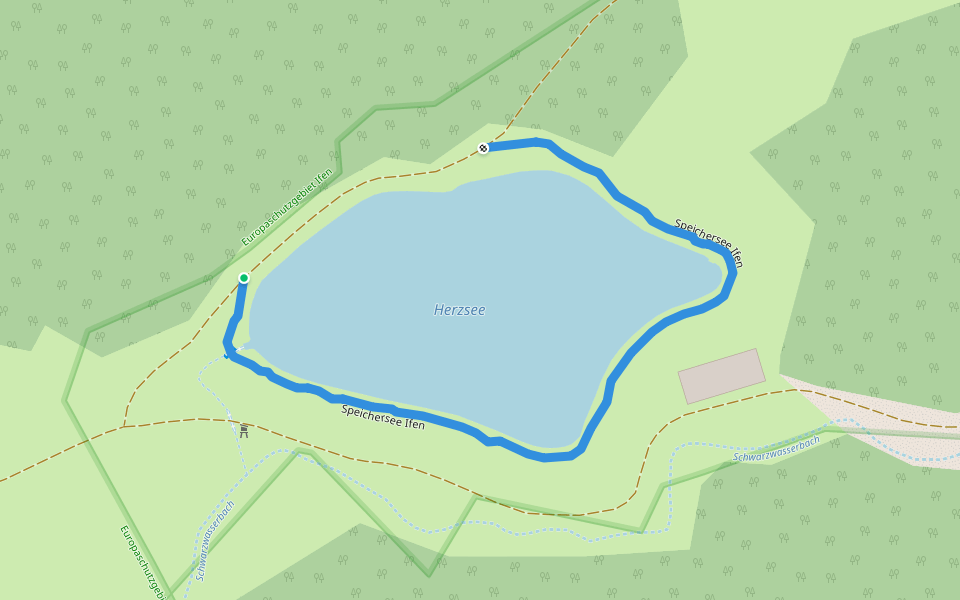 Speichersee Ifen walking route map in Melköde