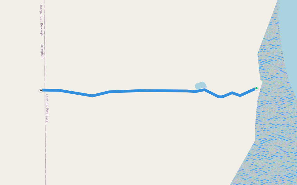 Foot Trail walking route map in King Salmon