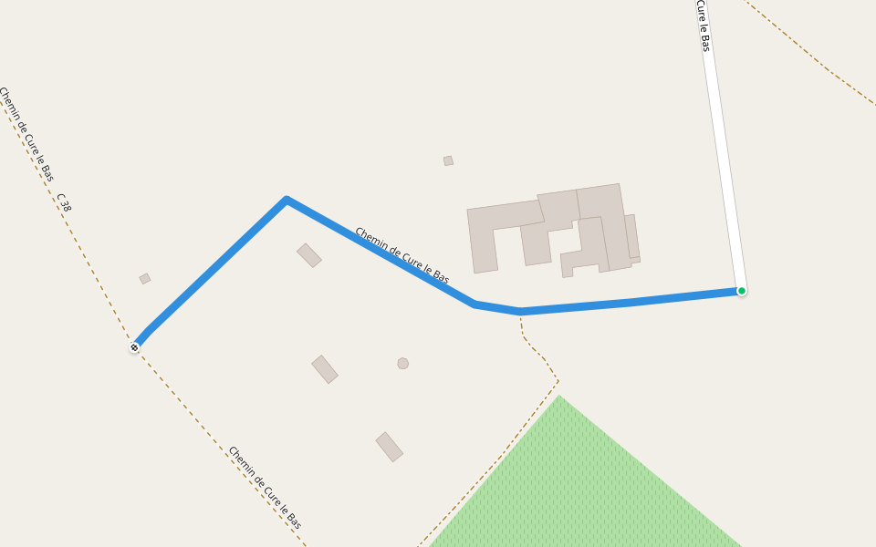 Chemin de Cure le Bas walking route map in Cazouls-lès-Béziers