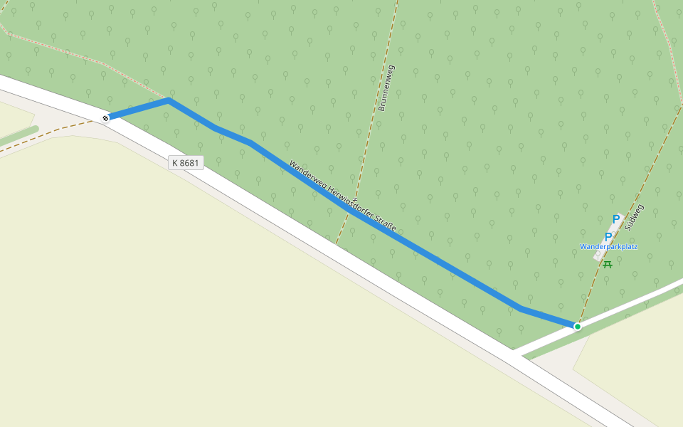 Wanderweg Herwigsdorfer Straße walking route map in Löbau