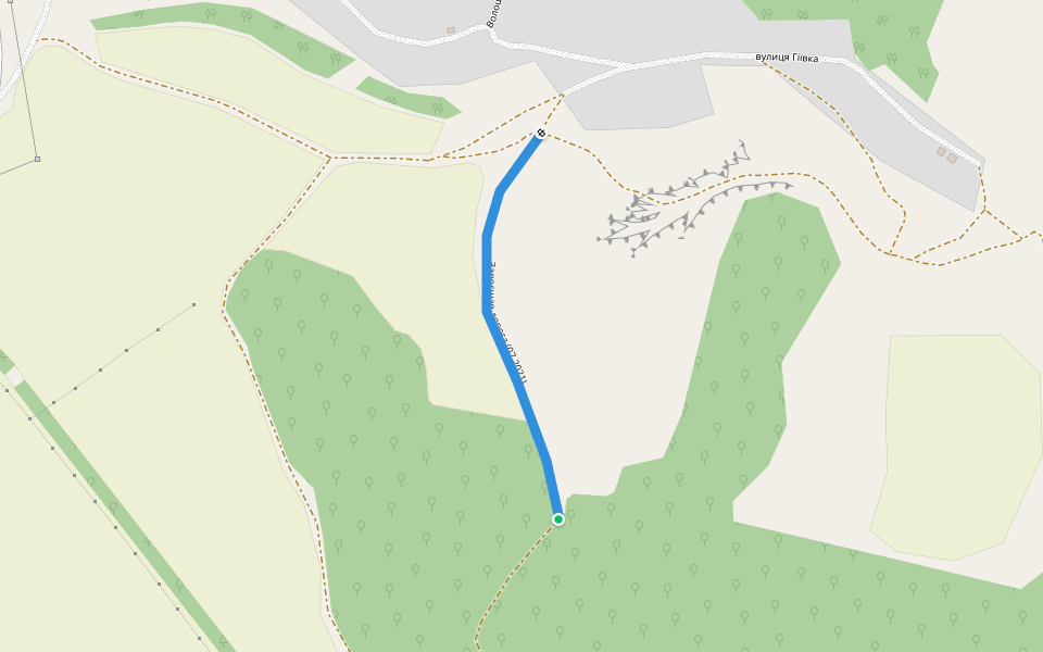 Заросшая дорога (07.2021) walking route map in Pol'ova