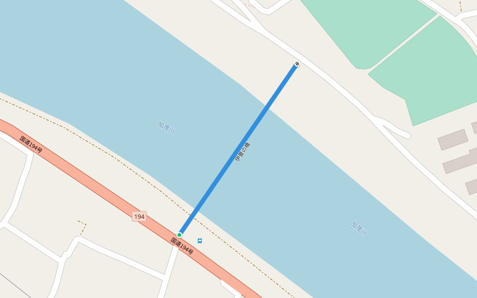 伊曽の橋 walking route map in Saijo