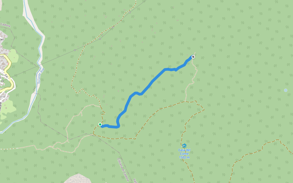 Sentiero dei Fienili walking route map in Masarié