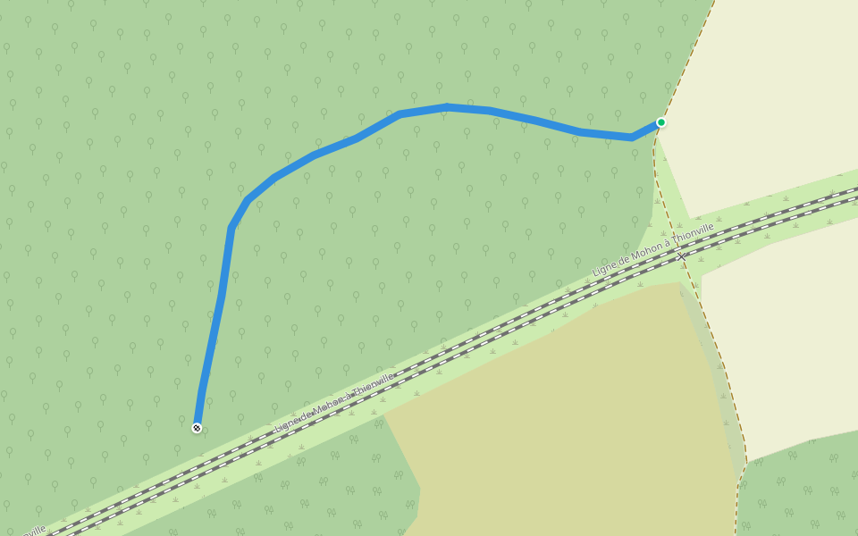 Chemin Privé et Sans Issue walking route map in Sancy