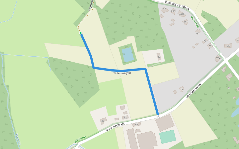 't Ezelswegske walking route map in Bonheiden