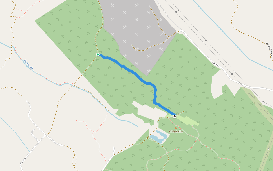 Tornimäenpolku walking route map in Pori